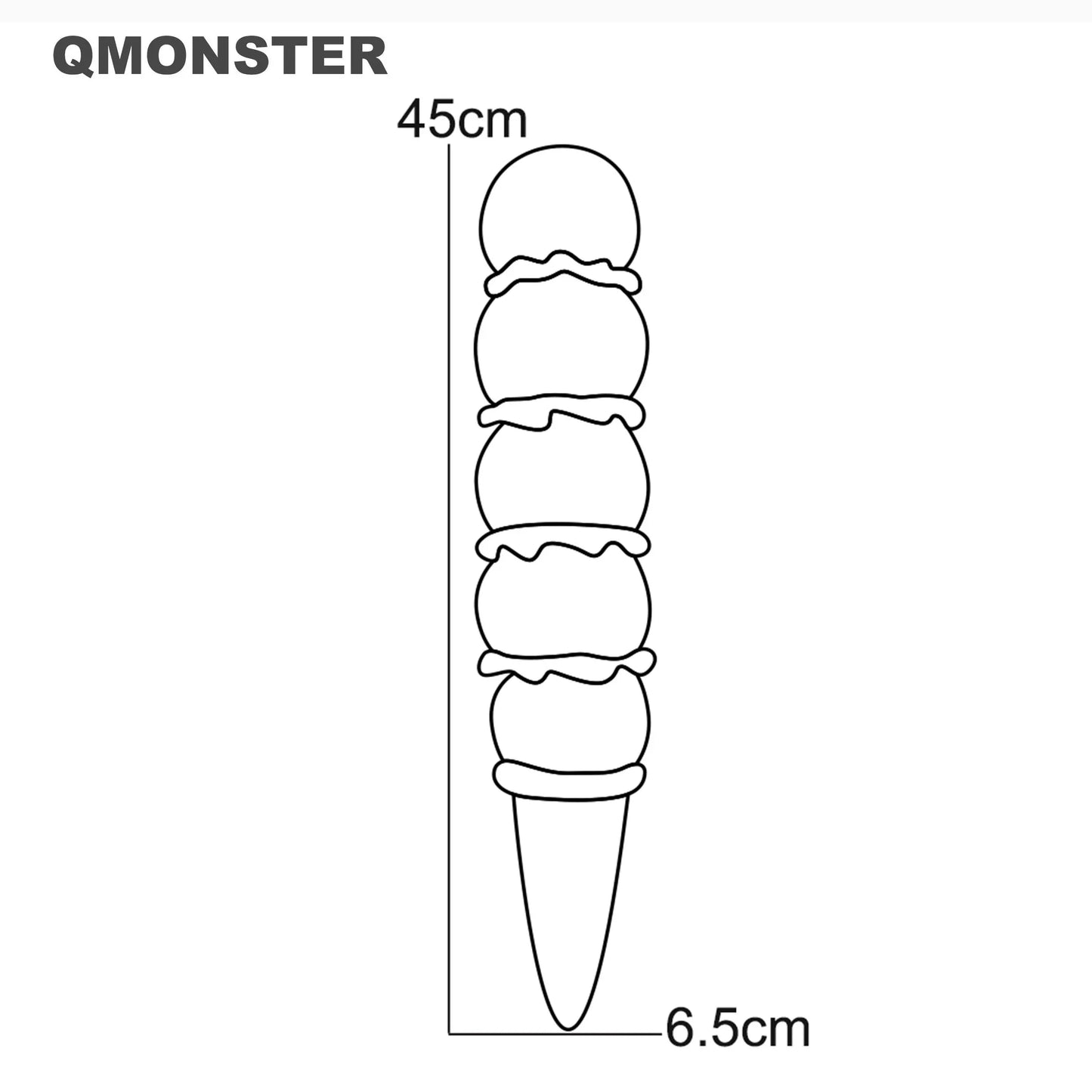 Squeaky Ice Cream Dog Toy–Extra Long Plush Tug Toy for Small Medium Large Dogs, Durable Chew Cone, Interactive Play, Colorful Funny Dog Gift