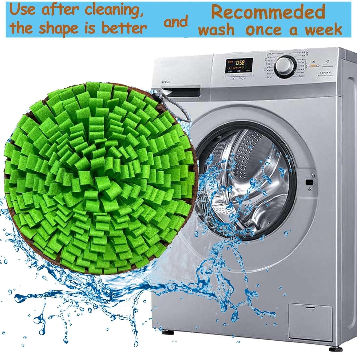 Pet Snuffle Mat for Dogs,Interactive Feed Puzzle for Boredom,Encourages Natural Foraging Skills for Cats Rabbits Dogs Bowl, Dog Treat Dispenser Indoor Outdoor Stress Relief,Travel Portable and Compact