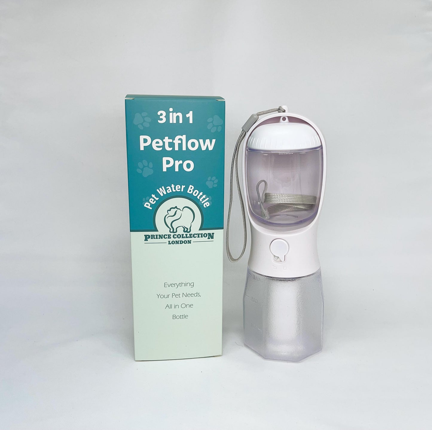 3-In-1 Dog Water Bottle: Food Container, Filter & Poop Bag