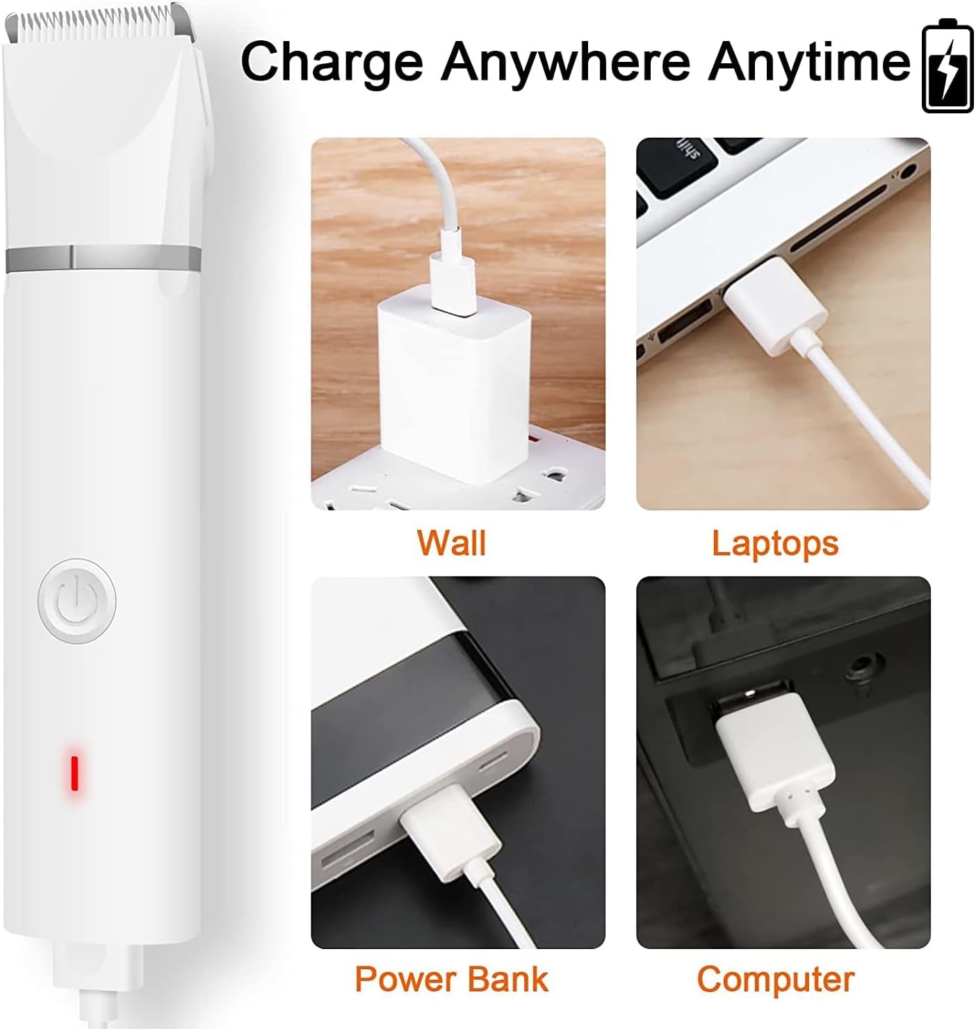 Quiet Professional Dog Grooming Trimmer & Nail Grinder – USB Rechargeable, Safe Precision for Paws, Face & Ears