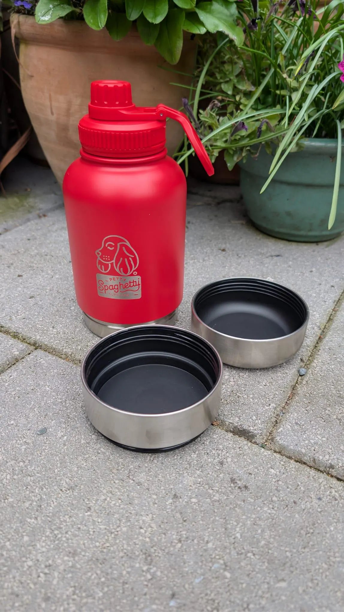 3 in 1 Dog Water Bottle and Bowls Flask