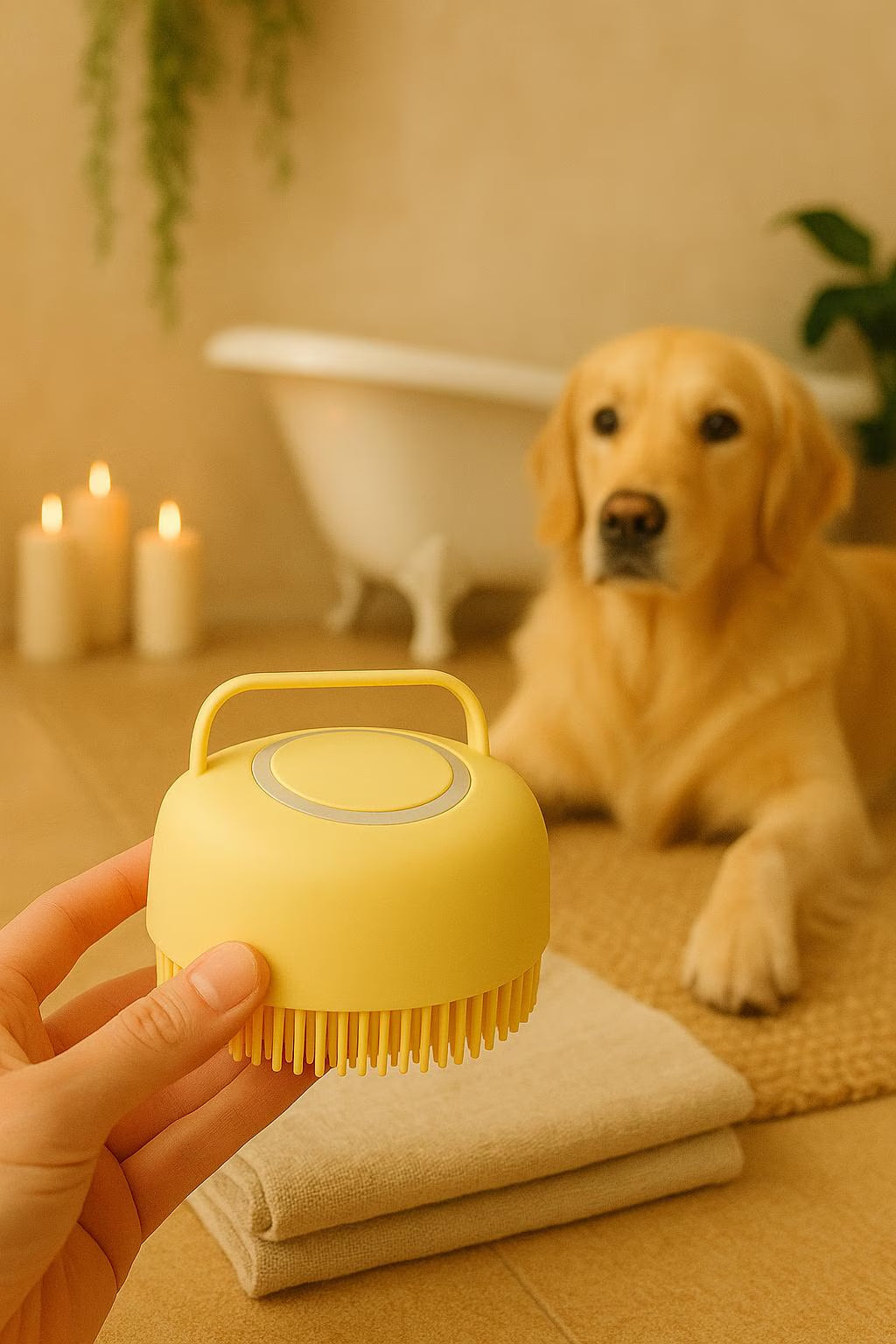 Silicone Pet Grooming Glove for Dogs & Cats – Bath Brush, Deshedding, Massage Glove for Pet Hair Removal, Soft Dog Washing Tool