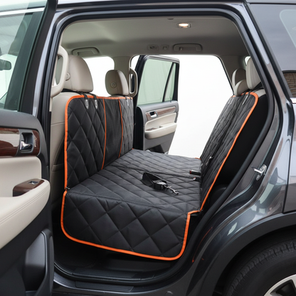 Ultimate Waterproof Dog Seat Cover – Back Seat Hammock with Mesh Window & Side Flaps | Scratchproof Pet Protection for Cars, Trucks, SUVs | Perfect Fit 147 x 137 cm
