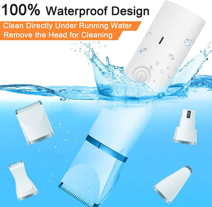 Quiet Professional Dog Grooming Trimmer & Nail Grinder – USB Rechargeable, Safe Precision for Paws, Face & Ears