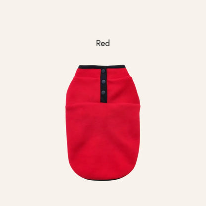 Warm Fleece Button Vest for Dogs & Cats – Cozy Autumn Winter Pet Jacket