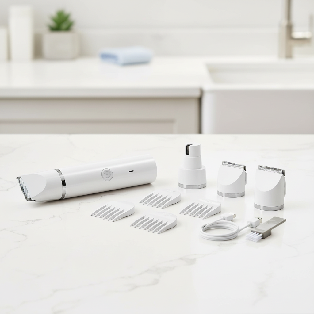 Experience Stress-Free Grooming with Our Quiet Professional Dog Grooming Trimmer & Nail Grinder – USB Rechargeable for Safe Precision on Paws, Face & Ears