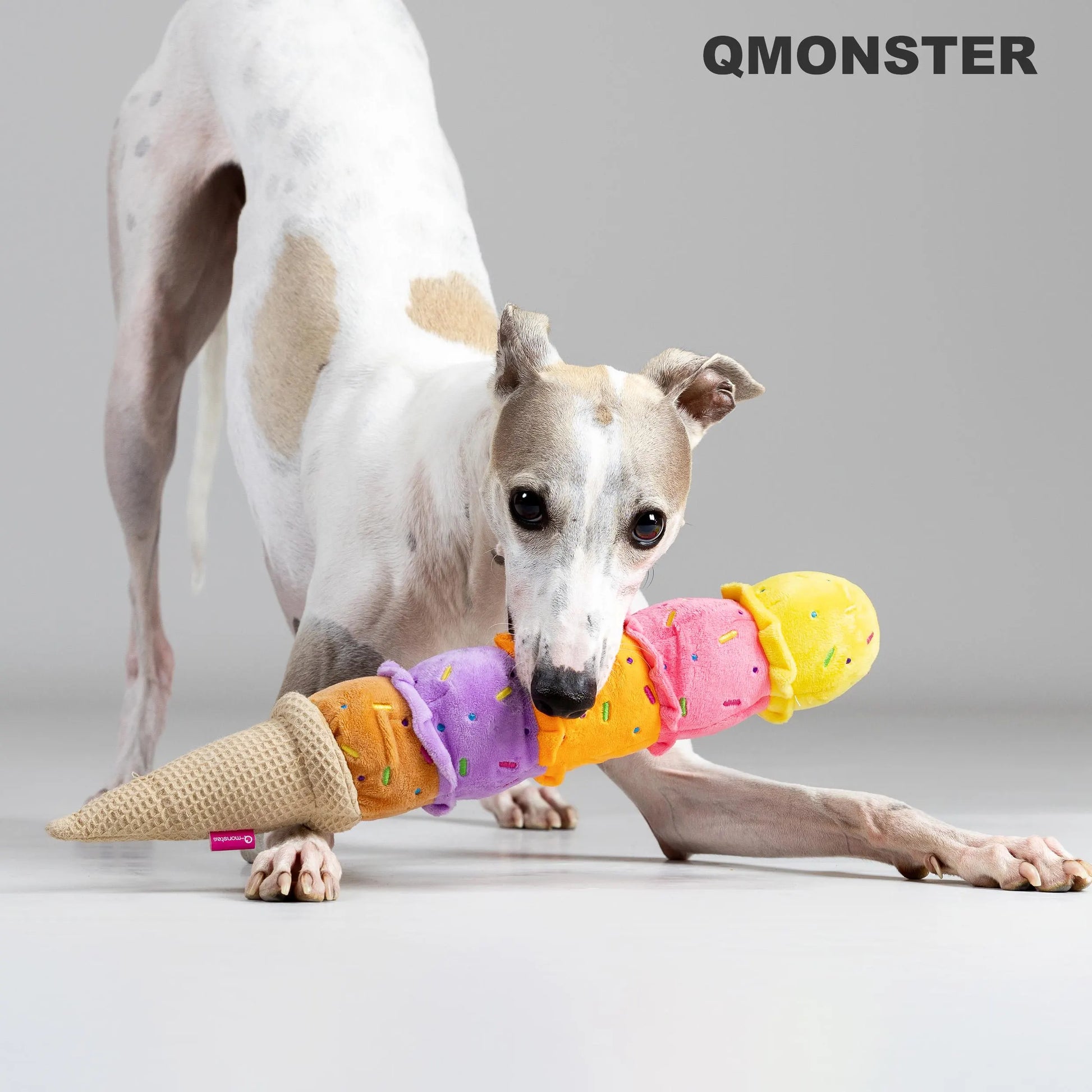 Squeaky Ice Cream Dog Toy–Extra Long Plush Tug Toy for Small Medium Large Dogs, Durable Chew Cone, Interactive Play, Colorful Funny Dog Gift