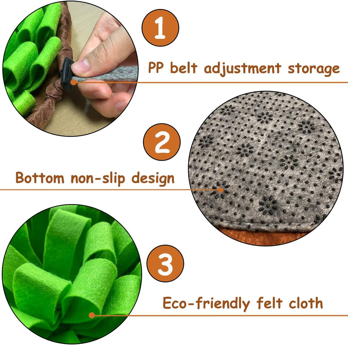Pet Snuffle Mat for Dogs,Interactive Feed Puzzle for Boredom,Encourages Natural Foraging Skills for Cats Rabbits Dogs Bowl, Dog Treat Dispenser Indoor Outdoor Stress Relief,Travel Portable and Compact