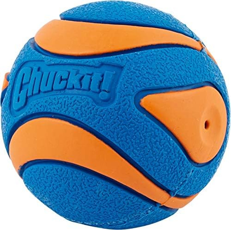 31537 Ultra Squeaker Ball- 2Pk, Blue & Orange, Small