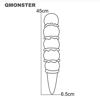 Squeaky Ice Cream Dog Toy–Extra Long Plush Tug Toy for Small Medium Large Dogs, Durable Chew Cone, Interactive Play, Colorful Funny Dog Gift