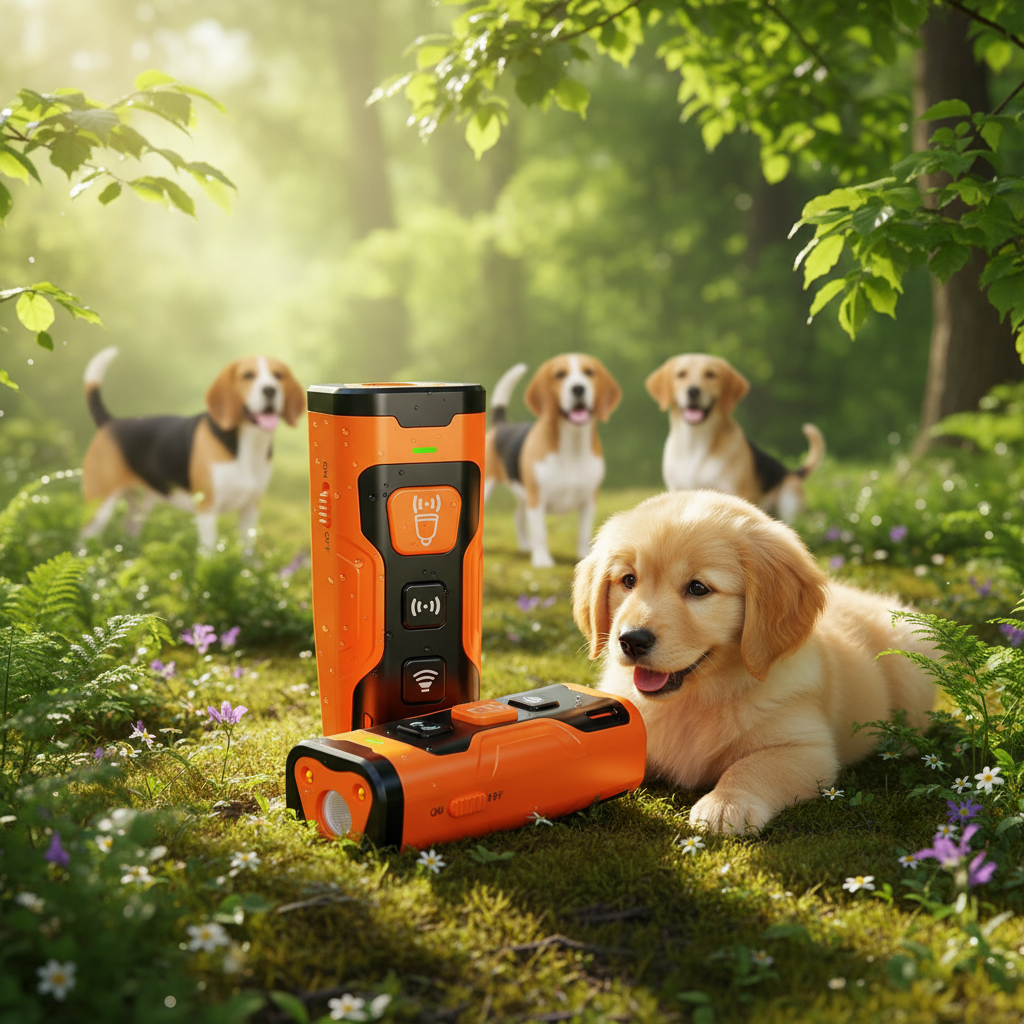 Effective Ultrasonic Dog Bark Deterrent Device - Train Your Dog to Bark Less with This Safe and Portable Solution in Vibrant Orange