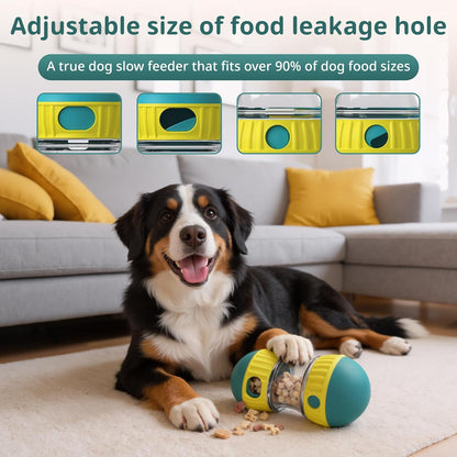 Interactive Dog Puzzle Toys - Treat Dispensing Dogs Ball for Boredom, Food Dispenser Tough Slow Feeder for Small, Medium, Large Dogs, Puppy Enrichment Training Chase Toy to Keep Them Busy