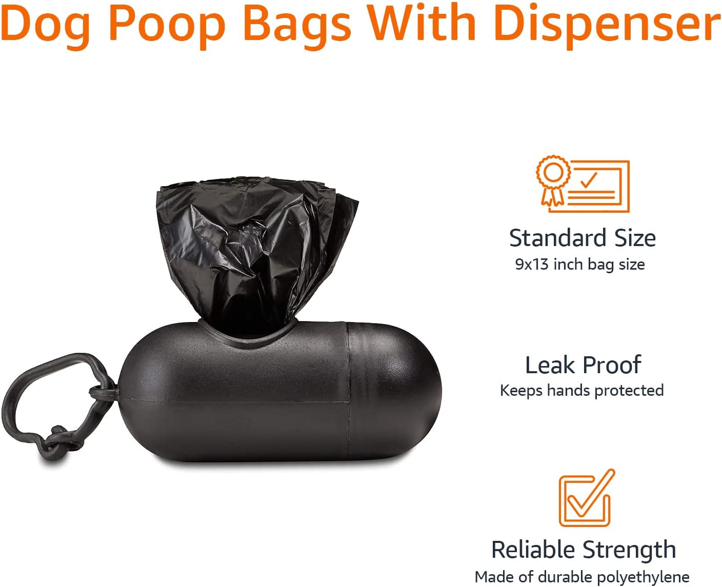 Dog Poop Bags with Dispenser – 600 Count, Leakproof & Unscented | Includes Leash Clip for Easy Access