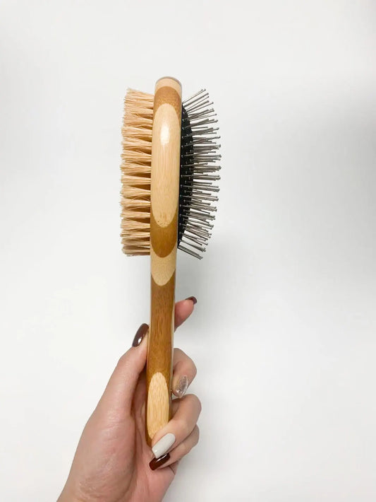 Eco Friendly Bamboo Pet Brush with Natural Bristles