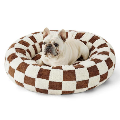 Lesure Warm Donut Bed - Cozy Fluffy Calming Bed for Small/Medium/Large Dogs & Cats, Tiktokshopblackfriday Choice, Soft Plush round Pet Bed for Winter Comfort, Washable, Anti-Slip Bottom, Camas Para Perros, Pet Supplies Bedding