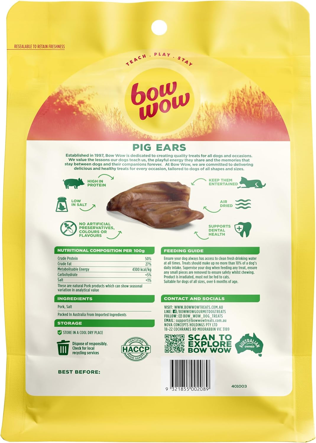 - Pigs Ears Dog Treats, 10 Pack