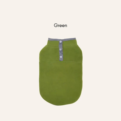 Warm Fleece Button Vest for Dogs & Cats – Cozy Autumn Winter Pet Jacket