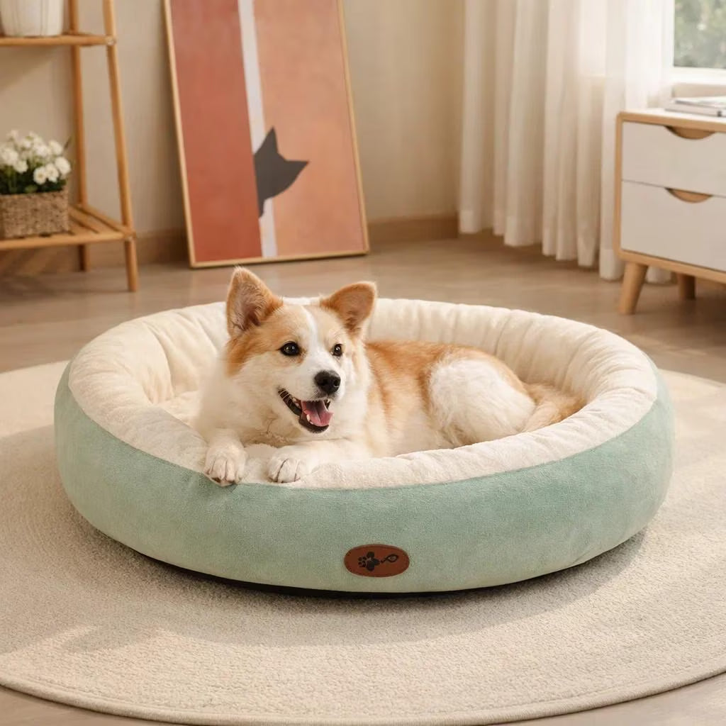 Round Soft Bed for Pets | Cozy Pet Bed for Cats & Dogs | Washable Sleeping Nest