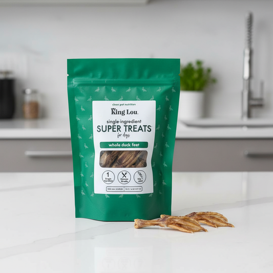 King Lou Premium Whole Duck Feet Dental Treats for Dogs - All-Natural, Human-Grade Chews for Healthy Joints