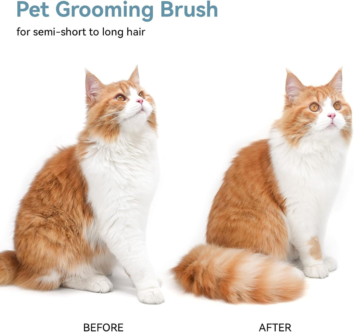 Self-Cleaning Shedding Brush for Dogs & Cats | Gentle Deshedding Tool for Long & Short Hair Pets | Easy Hair Removal Grooming Brush for Puppies