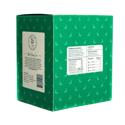 King Lou Whole Duck Feet Dental Treats for Dogs, Human-Grade, Single Ingredient, 100% USA Pet Supplies Chews All Natural Food