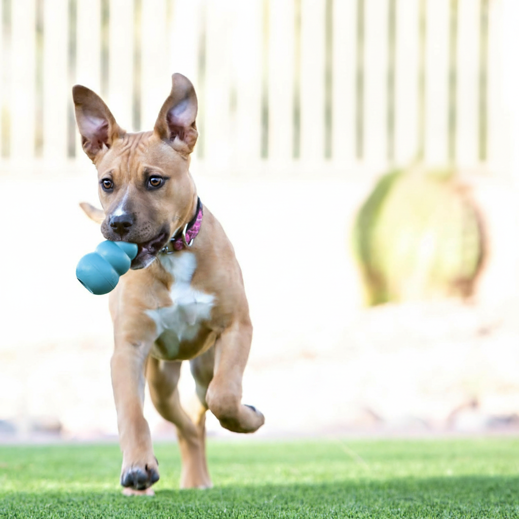Engaging KONG Puppy Toy - Natural Rubber Chew for Teething, Fetch & Fun (Assorted Colors) - Ideal for Small Puppies