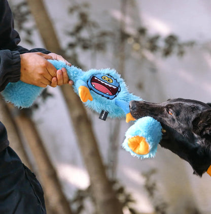 Cuddly Plush Dog Chew Toy - Hilarious Long Legged Squeaky Fun/Cute Dog Toy/Durable Dog Toy/Funny Dog Toys/Interactive Games of Tug and Fetch