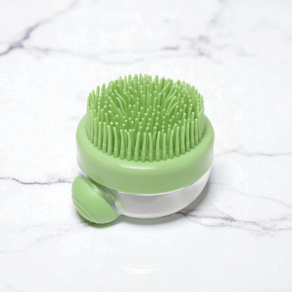 Pet Grooming Brush – Massage Scrubber with Shampoo Dispenser