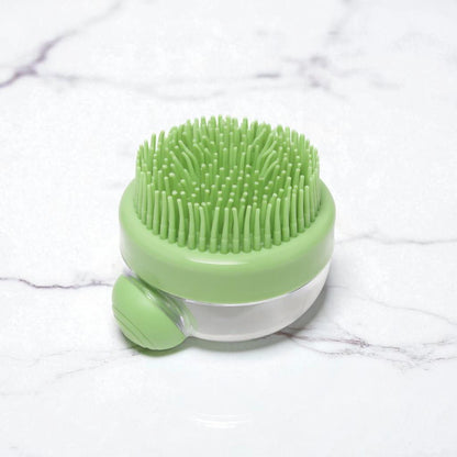 Pet Grooming Brush – Massage Scrubber with Shampoo Dispenser