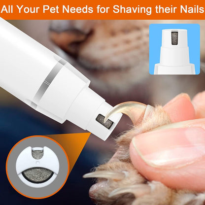 Quiet Professional Dog Grooming Trimmer & Nail Grinder – USB Rechargeable, Safe Precision for Paws, Face & Ears