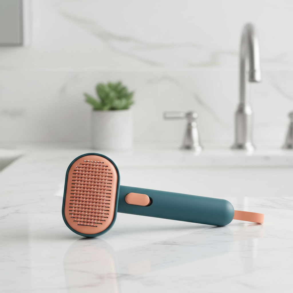 Ultimate Self-Cleaning Shedding Brush for Dogs & Cats | Effortless Grooming Tool for All Hair Types | Keep Your Home Fur-Free!