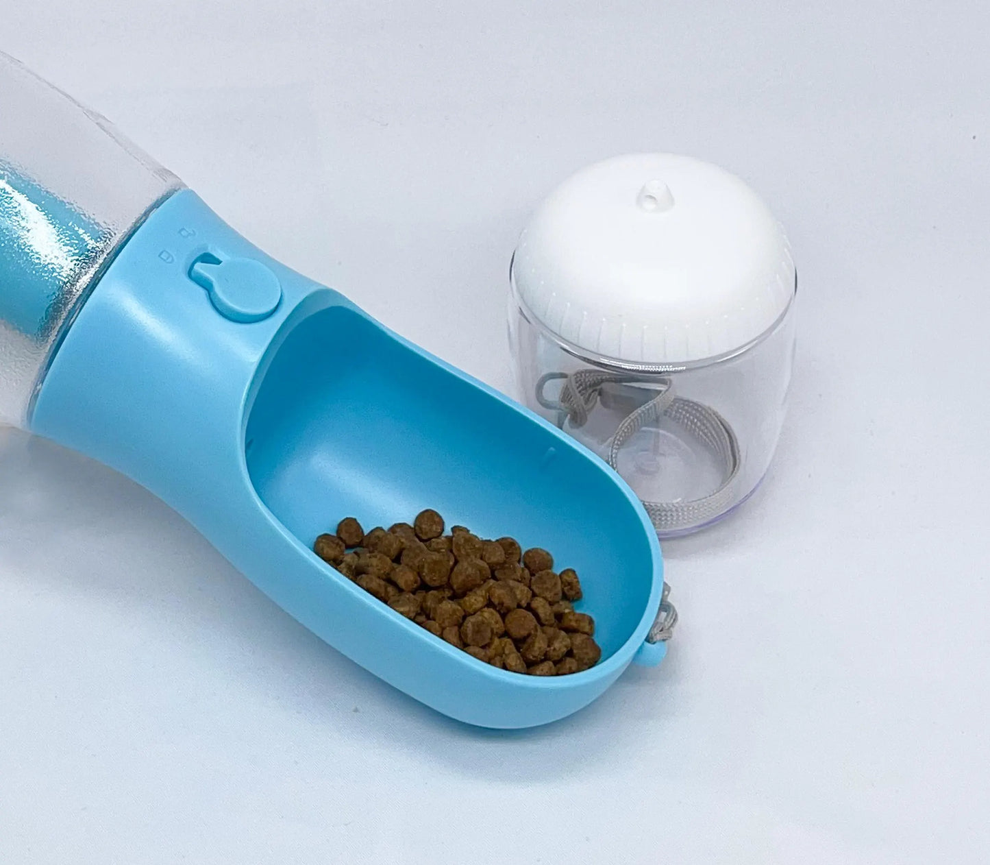 3-In-1 Dog Water Bottle: Food Container, Filter & Poop Bag