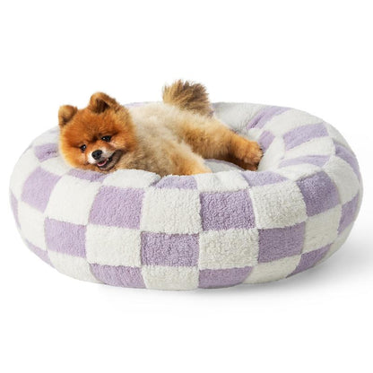 Lesure Warm Donut Bed - Cozy Fluffy Calming Bed for Small/Medium/Large Dogs & Cats, Tiktokshopblackfriday Choice, Soft Plush round Pet Bed for Winter Comfort, Washable, Anti-Slip Bottom, Camas Para Perros, Pet Supplies Bedding