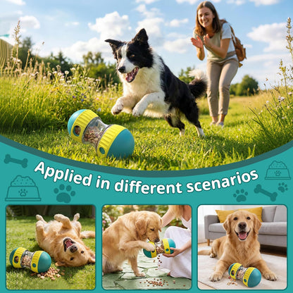 Interactive Dog Puzzle Toys - Treat Dispensing Dogs Ball for Boredom, Food Dispenser Tough Slow Feeder for Small, Medium, Large Dogs, Puppy Enrichment Training Chase Toy to Keep Them Busy