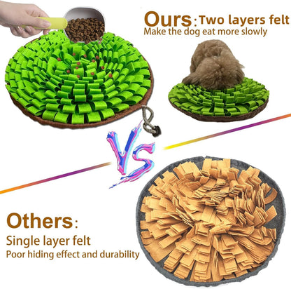 Pet Snuffle Mat for Dogs,Interactive Feed Puzzle for Boredom,Encourages Natural Foraging Skills for Cats Rabbits Dogs Bowl, Dog Treat Dispenser Indoor Outdoor Stress Relief,Travel Portable and Compact