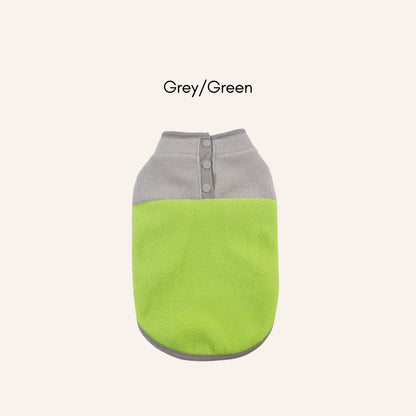 Warm Fleece Button Vest for Dogs & Cats – Cozy Autumn Winter Pet Jacket