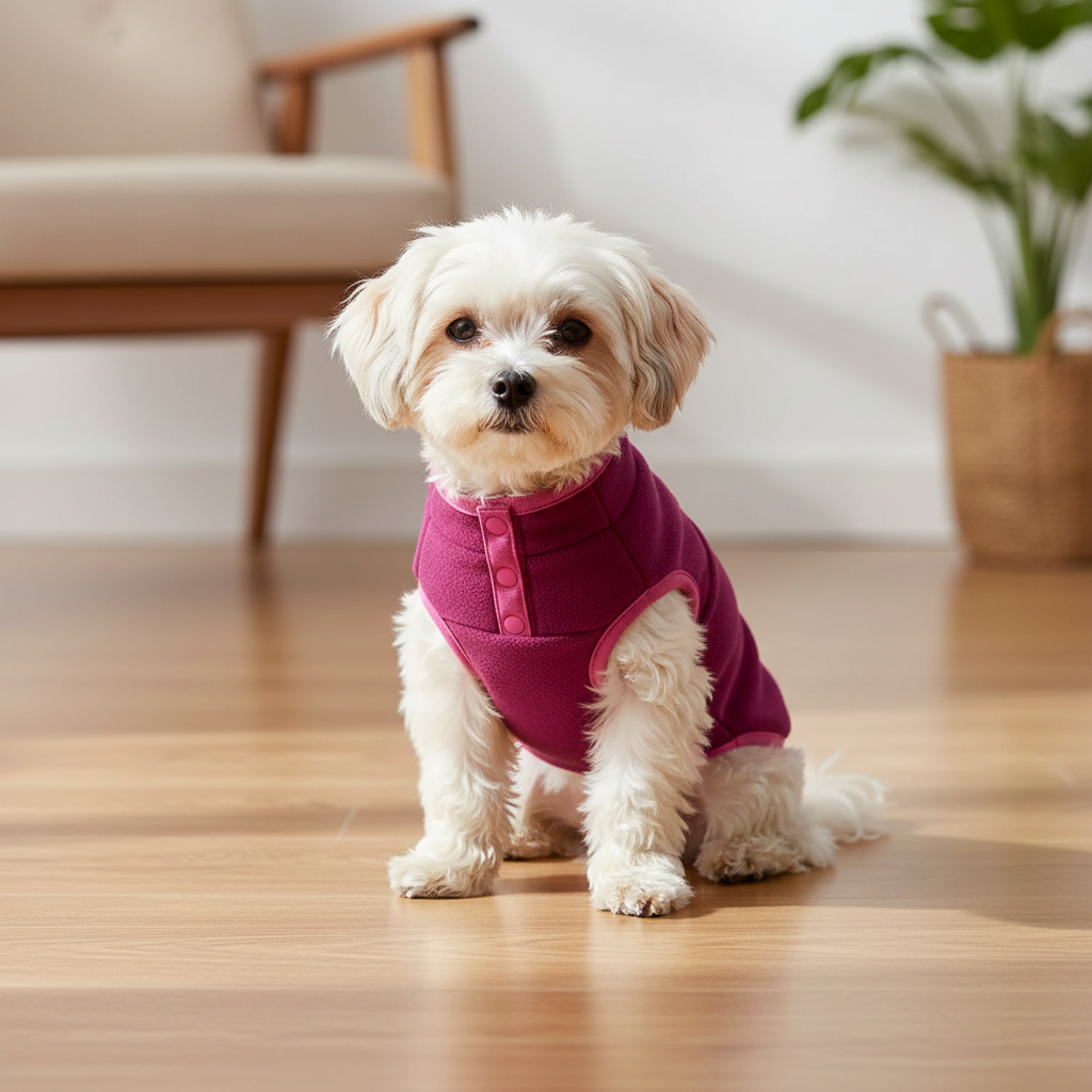 Snuggle Up in Style: Warm Fleece Button Vest for Dogs & Cats - The Ultimate Cozy Jacket for Autumn and Winter
