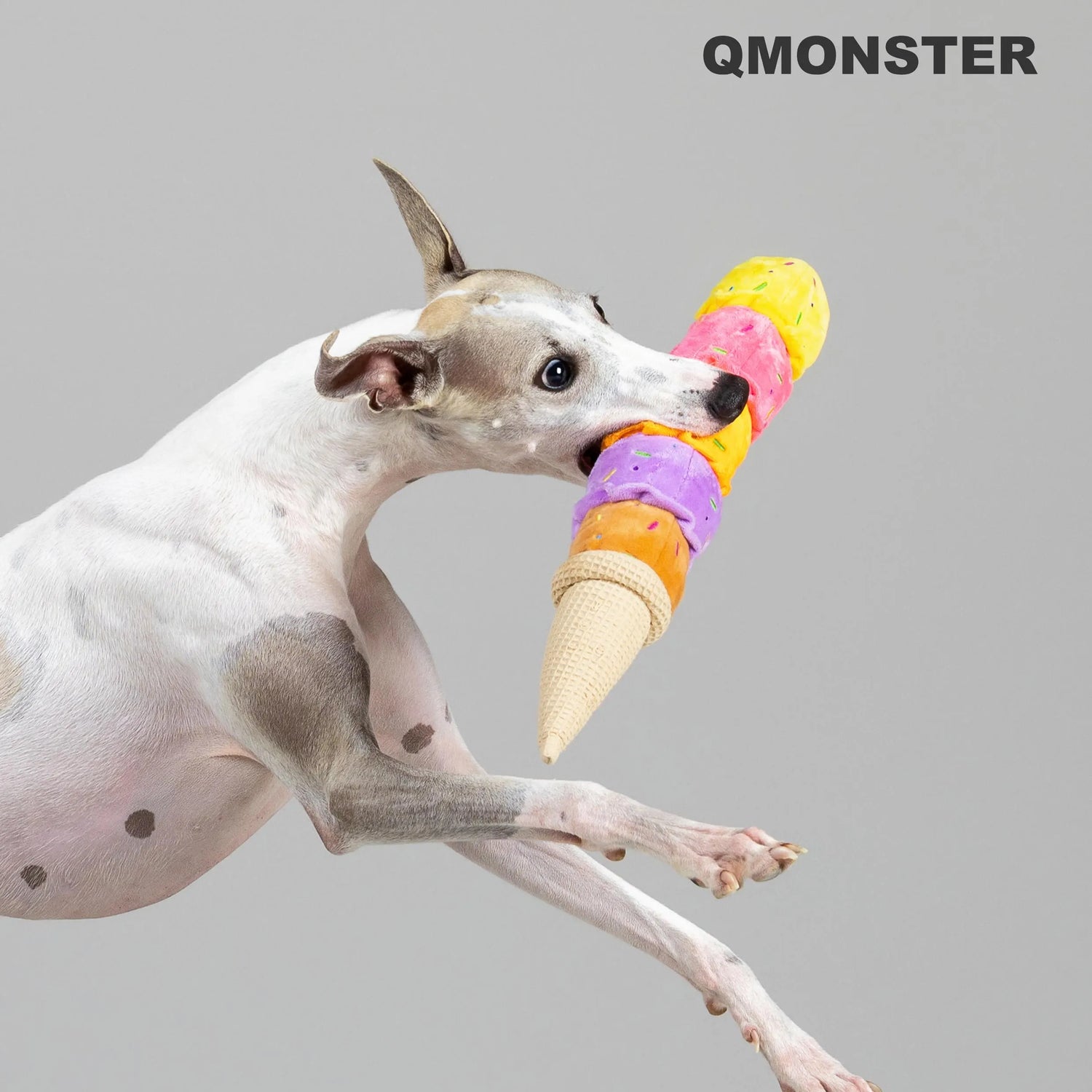 Squeaky Ice Cream Dog Toy–Extra Long Plush Tug Toy for Small Medium Large Dogs, Durable Chew Cone, Interactive Play, Colorful Funny Dog Gift