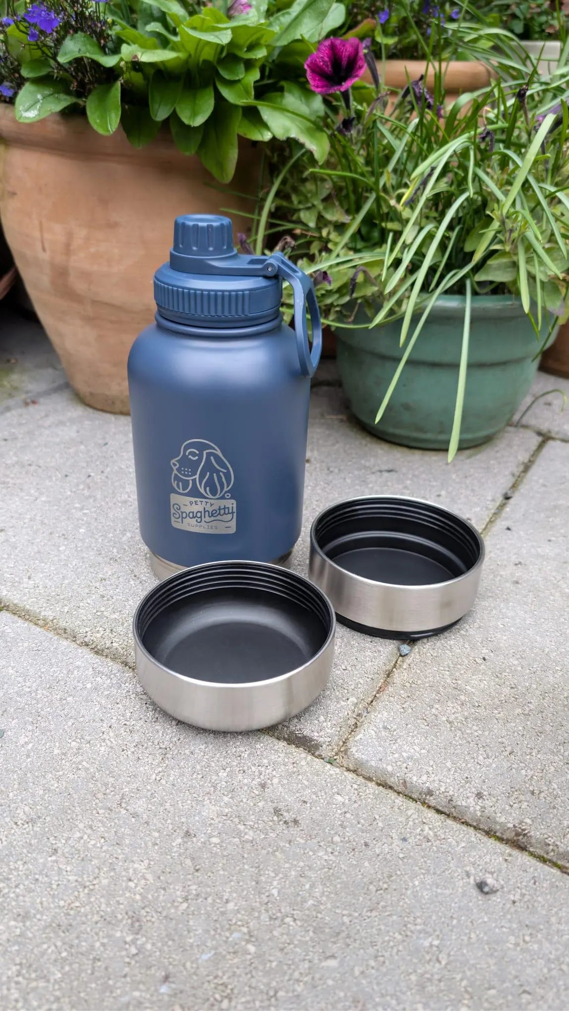 3 in 1 Dog Water Bottle and Bowls Flask