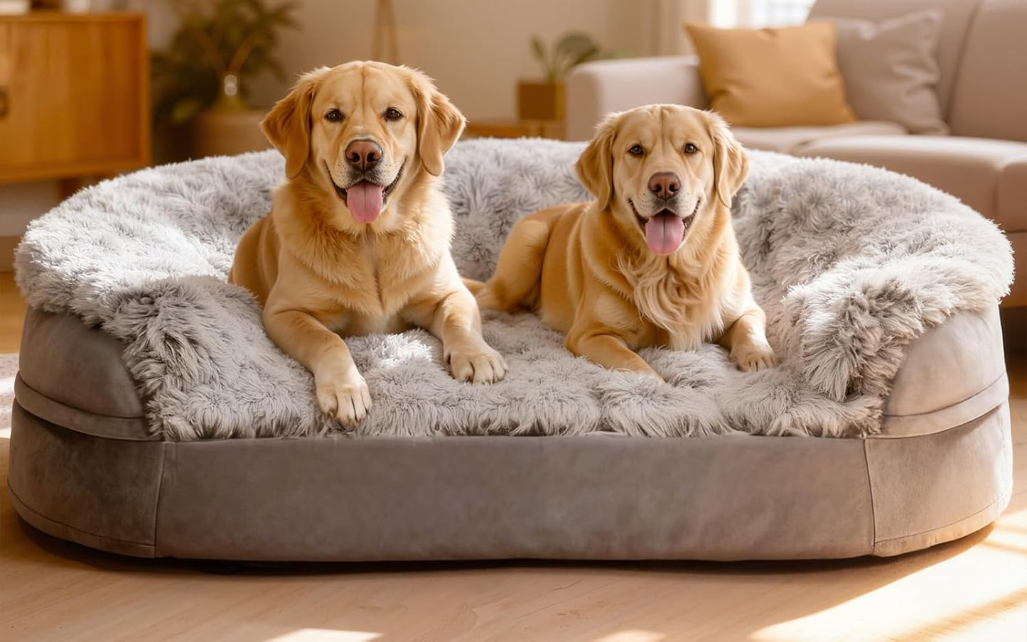 Stormhero Large Orthopedic Dog Bed – XL Memory Foam Sofa Bed for Medium & Large Dogs | 121 x 89 cm | Washable, Anxiety-Reducing Pet Bed with Firm Support & Warm Mattress Cushion