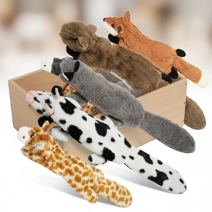 Exciting No Stuffing Squeaky Plush Dog Toys – Ultimate 5-Pack Chew Toy Set for Medium & Large Dogs