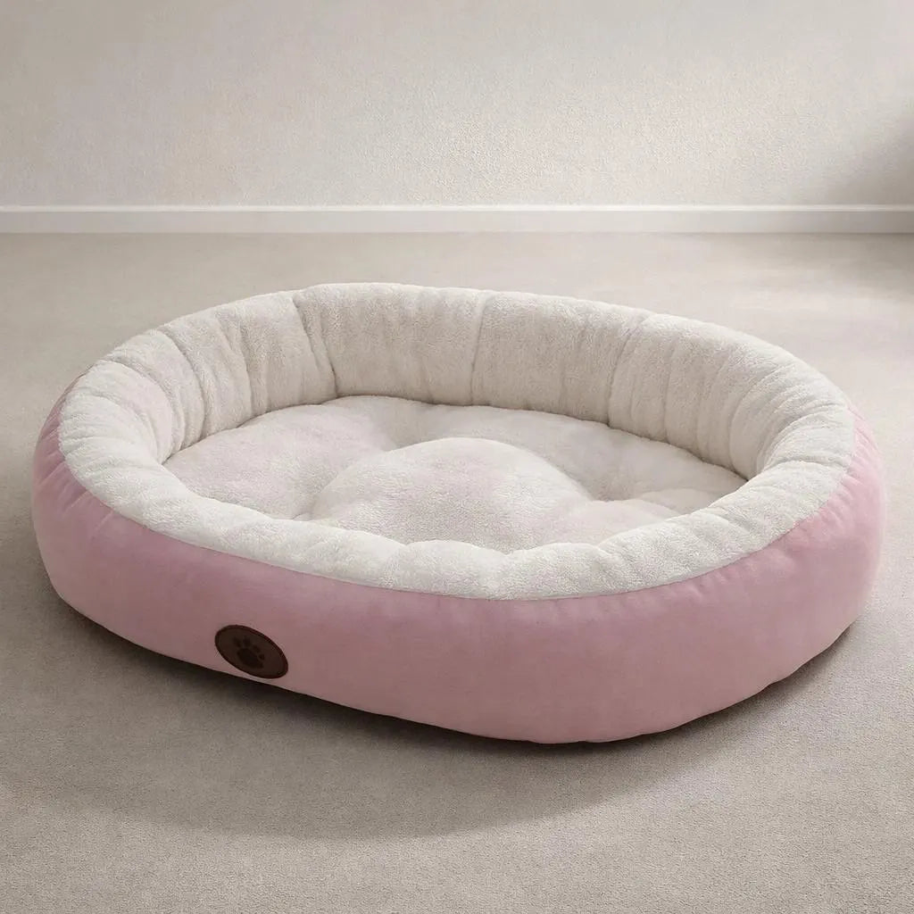Round Soft Bed for Pets | Cozy Pet Bed for Cats & Dogs | Washable Sleeping Nest