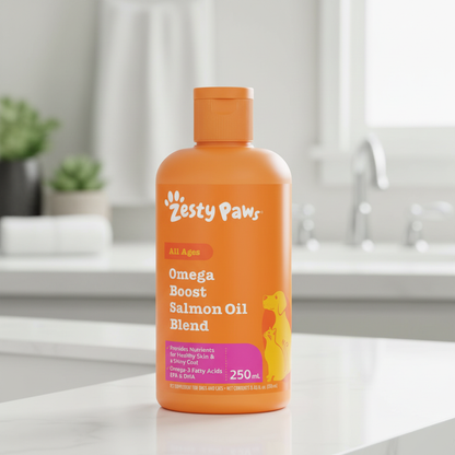 Omega Boost Salmon Oil Blend for Dogs and Cats - Nourish Skin and Coat with Omega-3 Goodness (250mL)
