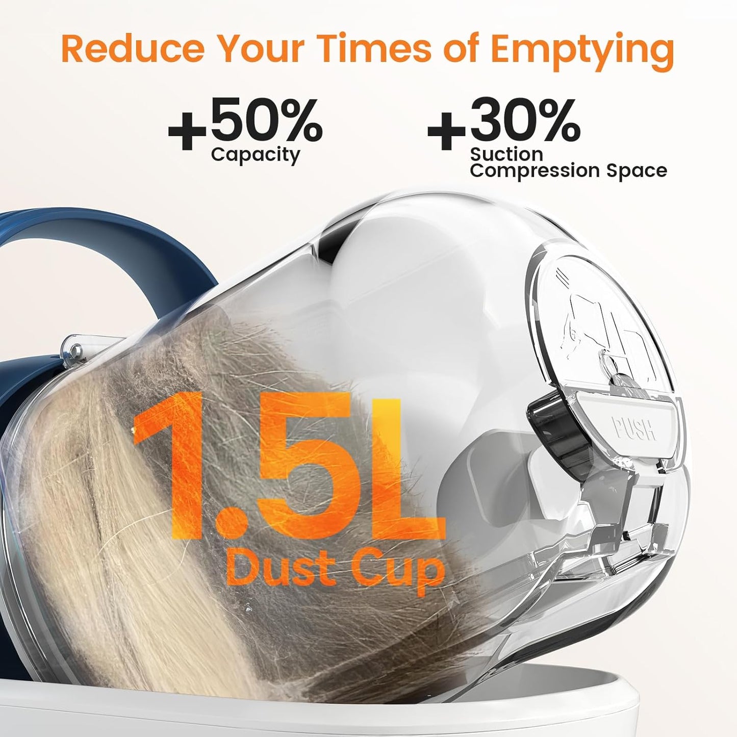 Dog Grooming Vacuum with Nail Grinder – 1.5L Dust Cup, Pet Deshedding Brush & 7 Grooming Tools for Shedding & Home Cleaning (Blue)