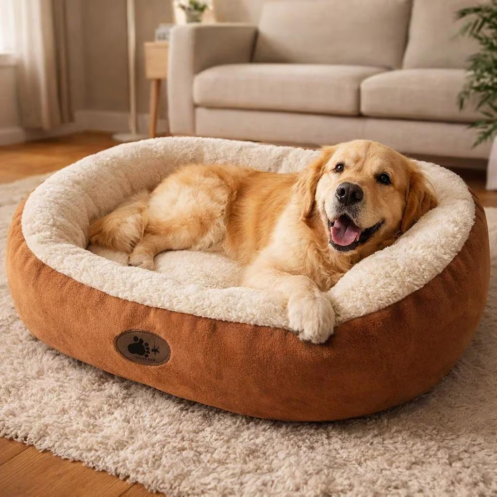 Round Soft Bed for Pets | Cozy Pet Bed for Cats & Dogs | Washable Sleeping Nest