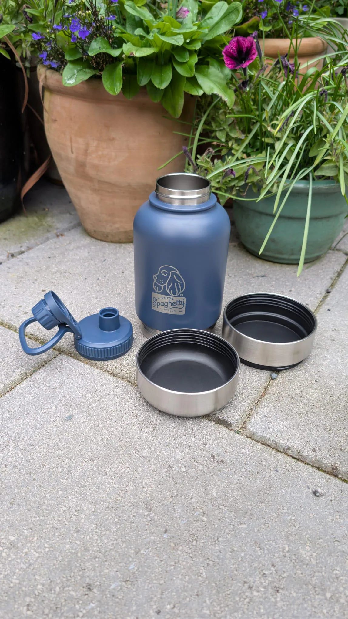 3 in 1 Dog Water Bottle and Bowls Flask