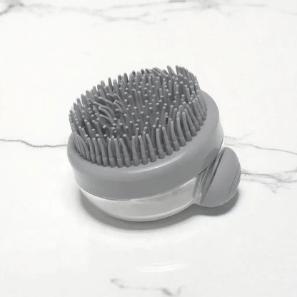 Pet Grooming Brush – Massage Scrubber with Shampoo Dispenser