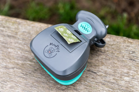 Monptit Pooper Scooper, Portable Sanitary Dog Poo Pick up with Bag Dispenser, for Large Medium Small Dogs Cat or Pet, Durable (Medium)