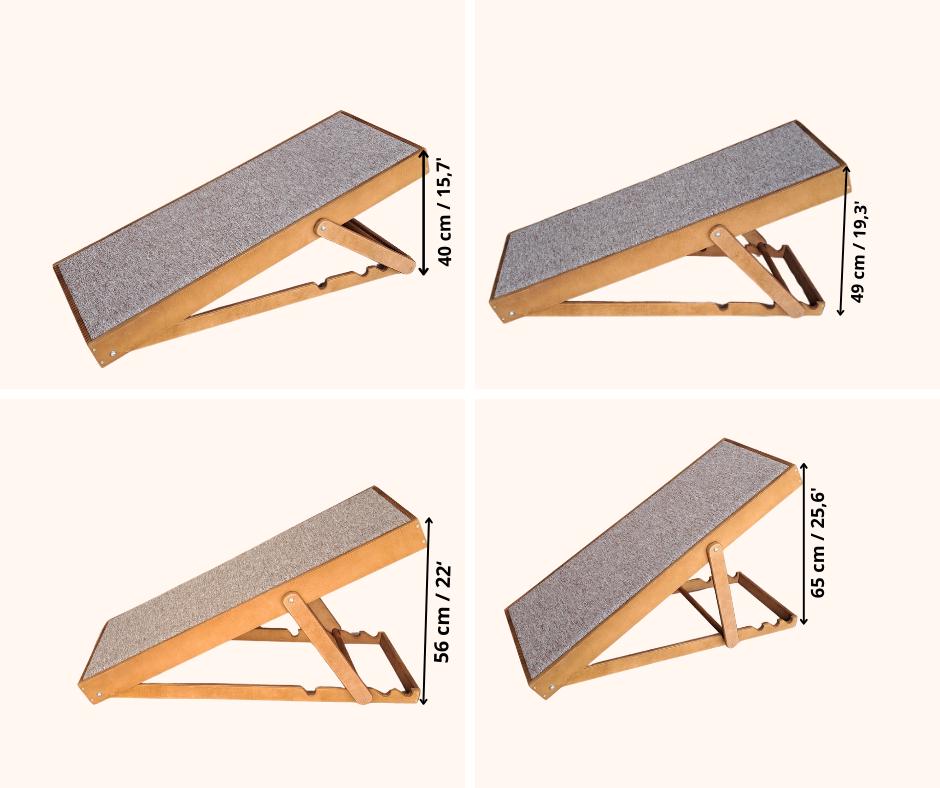 Adjustable Dog Ramp, Modern Cat Stairs, Foldable Pet Steps