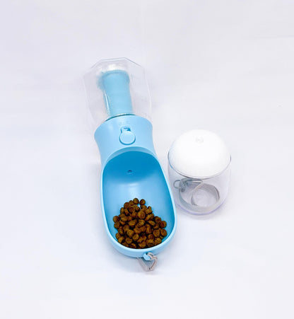 3-In-1 Dog Water Bottle: Food Container, Filter & Poop Bag